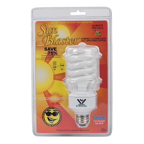 SunBlaster 6400k Fluorescent Bulb, 26 watt